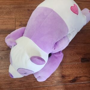 Squishmallow - Huggmallows Purple and White Stuffed Panda